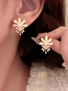 Hoa & Hoa tai trang trí ngọc trai giả Valentine, Mẹ, Mẹ, Ngày của Mẹ, Quà tặng - Nhiều màu - Xem 3