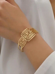 Vòng đeo tay rỗng ra - Vàng - Xem 1