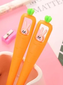 3 piezas Pluma de gel en forma de zanahoria - Naranja - Ver 3