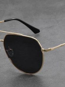 Hombres Gafas de sol aviador - Dorado - Ver 3