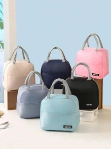 1pc Portable Lunch Bag - Blue - View 1