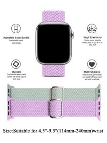 4 条装编织弹性可调节表带，兼容 Ultra 2/1 表带 38 毫米 40 毫米 41 毫米 42 毫米 44 毫米 45 毫米 46 毫米 49 毫米，适用于女性和男性，运动弹性尼龙布腕带，兼容 Series Ultra 10 9 8 7 6 5 4 3 2 1 SE，兼容华为 20MM 22MM，兼容 Fitbit Versa - 彩色 - 查看 4