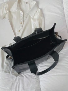 Nhẹ, dành cho doanh nhân, thời trang, màu trơn, túi xách nữ có sức chứa lớn dành cho nữ tuổi teen, sinh viên đại học, tân binh và nhân viên cổ trắng Hoàn hảo cho văn phòng, trường đại học, công việc, kinh doanh, đi làm, ngoài trời, du lịch, đi chơi, túi đi học, đi học lại, sức chứa lớn ,Phong cách cổ điển, di động, thích hợp cho các cô gái tuổi teen Nữ sinh viên đại học, Công nhân cổ trắng, Hoàn hảo để đi học, Trung học cơ sở, Trung học phổ thông, Đại học, Công việc, Kinh doanh, Đi làm - màu đen - Xem 6