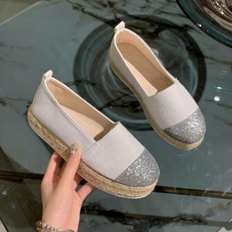 2023 New Arrival Women's Flat Shoes With Thick Bottom, Wedge Heel, And Fisherman Style, Fashionable Middle Heel Loafers