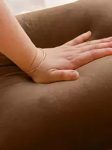 1pc Silver Fox Plush Elastic Home Bedroom Living Room Anti-Dirty Anti-Dust Solid Color Pillow Cover (Pillow Insert Not Included) - Khaki - View 5