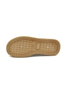 新款春季女士运动鞋真皮透气森林小白鞋平底防滑休闲鞋，棕色 PU 皮革纯色女士休闲运动鞋低帮 - 棕色 - 查看 7