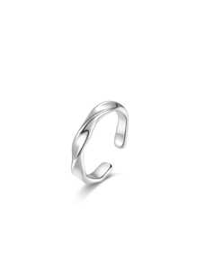 1 Stück einfacher Moebius-Bandring für Männer und Frauen, schickes Design für Zeigefinger oder Paarring, Silber, modisch, beliebt, Schmuck, Geschenk, Party