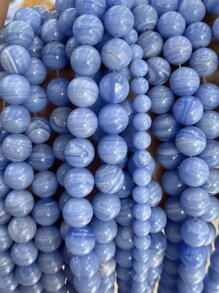 1串紫色瑪瑙石珠，用於項鍊、手鍊製作 - 紫色 - 查看 3