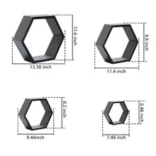 4pcs Geometric Design Decoration Craft - Black - View 7