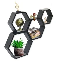 4pcs Geometric Design Decoration Craft - Black - View 5