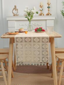 1PC Tua Rua Trang Trí Bàn Á Hậu - Màu be - Xem 7