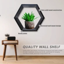 4pcs Geometric Design Decoration Craft - Black - View 8