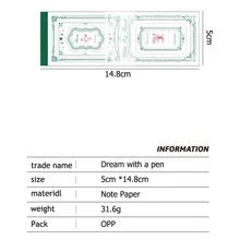 1pc Vintage Memo Pad, Cute Portable Note Pad For Student - Apricot - View 2
