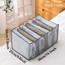 Clear Detail Cloth Storage Bag Contrast Binding, Stuff Bag - Black - View 3