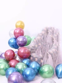 20pcs Metallic Decorative Balloon, Colorful Latex Balloon For Party - Multicolor - View 7