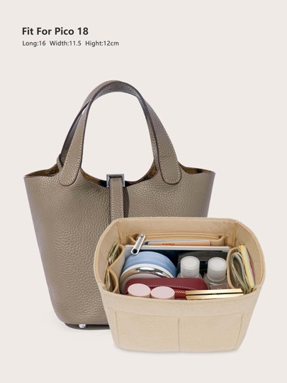 منظم حقيبة قماشي من الشعر الفلتي لحقيبة Picotin18 22 ، منظم دلو مستحضرات التجميل ، محفظة داخلية محمولة للسفر ، أكياس مستحضرات التجميل القابلة للحمل