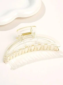 5pcs Transparent Color Hair Claw Clips With Design For Daily Decoration - Multicolor - View 4
