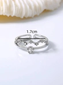 Nooxian Vòng bít trang trí bằng đá khối Zirconia - Bạc - Xem 5