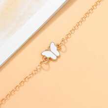 蝴蝶裝飾手鏈 - 白色 - 查看 3