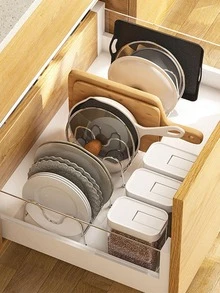 1 pieza Escurridor hierro plato almacenamiento plata hueco liso plato para doméstico - Plateado - Ver 4