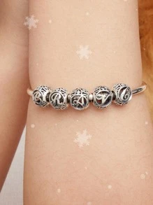 1 Máy Tính Thời Trang Đính Đá Cubic Zirconia & Chữ Trang Trí Bạc Tự Làm Đính Hạt Dành Cho Nữ Cho Tự Làm Trang Sức Làm - Bạc - Xem 6