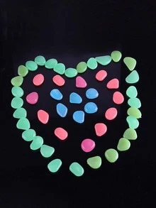1pack Glow In The Dark Decorative Pebble - Multicolor - View 4