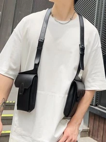 Men's Simple PU Leather Vest Chest Bag Fashion Outdoor Mobile Phone Bag College Bag For Books Multi-Functional Gifts For Men Men Bag Belt Bag Sling Bag Winter Fanny Pack Bum Bag Vacation Vintage Purse Side Bags Leather Bag Travel Essentials Retro Bag Valentine Day Valentines Gifts Valentine Gifts For Men Holiday Vintage School The Sporty Life Black Bag Gift Bag Bag Pack Waist Bag Spring Vintage Bags School Supplies