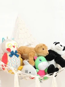 1入組流蘇裝飾玩具吊床 - 杏色 - 查看 2