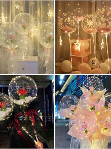 50入組泡泡透明18英寸氦透明小氣球適合婚禮裝飾生日派對 - 無色 - 查看 5