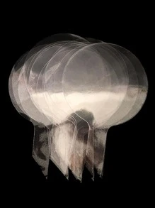 50入組泡泡透明18英寸氦透明小氣球適合婚禮裝飾生日派對 - 無色 - 查看 3