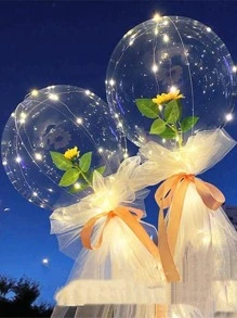 50入組泡泡透明18英寸氦透明小氣球適合婚禮裝飾生日派對 - 無色 - 查看 8