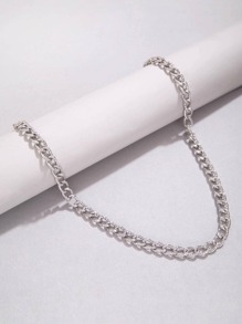 imoli 極簡鏈條樣式項鍊 - 銀色 - 查看 3