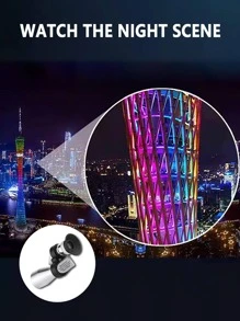 1 pieza portátil de acero inoxidable moderno de dos tonos alta definición vision nocturna monóculo para exterior - Plateado - Ver 3