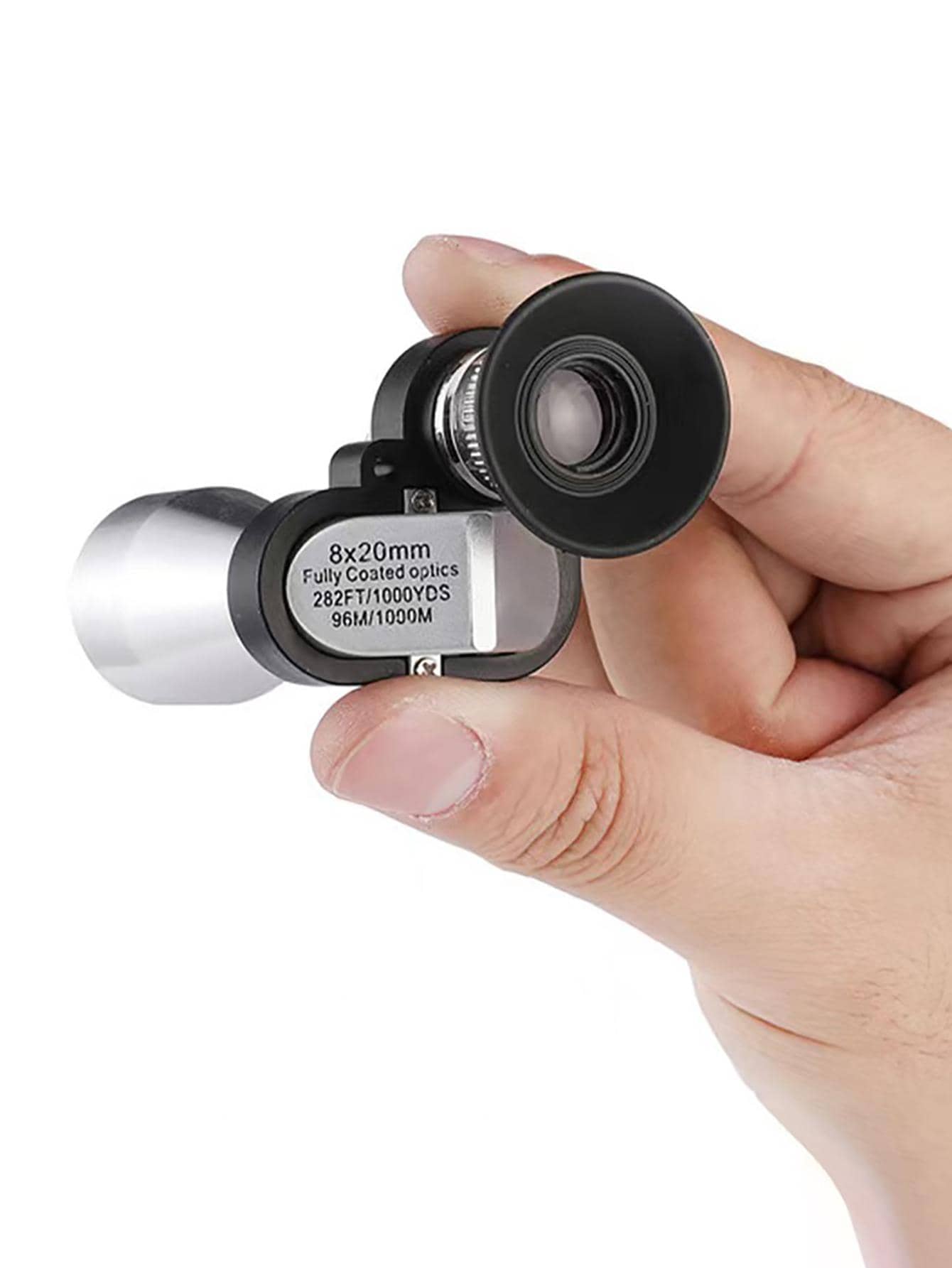 1 pieza portátil de acero inoxidable moderno de dos tonos alta definición vision nocturna monóculo para exterior - Plateado - Ver 1