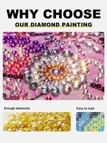 樹紋DIY無框鑽石畫 - 彩色 - 查看 5