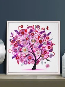 樹紋DIY無框鑽石畫 - 彩色 - 查看 1