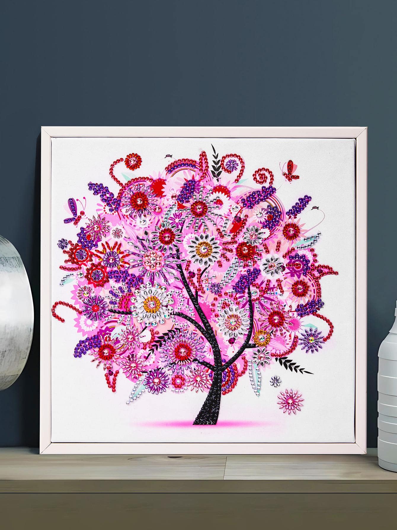 樹紋DIY無框鑽石畫 - 彩色 - 查看 1