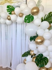 Bebé 138 piezas Kit de guirnalda de globos mate puro blanco para de cumpleaños boda - Blanco - Ver 4