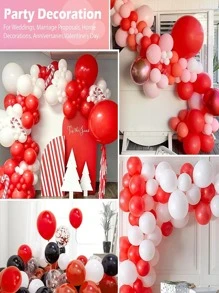 Bebé 138 piezas Kit de guirnalda de globos mate puro blanco para de cumpleaños boda - Blanco - Ver 7