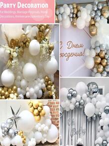 Bebé 138 piezas Kit de guirnalda de globos mate puro blanco para de cumpleaños boda - Blanco - Ver 8