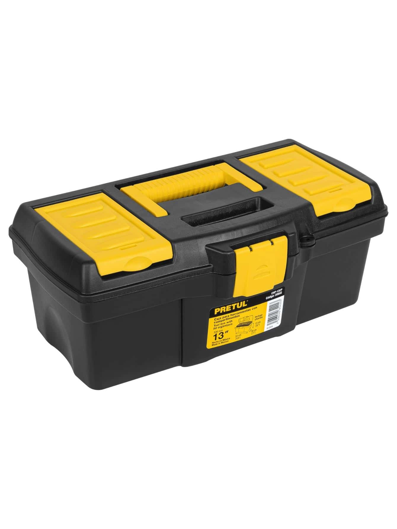 Caja para herramienta de 13" con compartimentos, Pretul 20602 - Negro - Ver 1