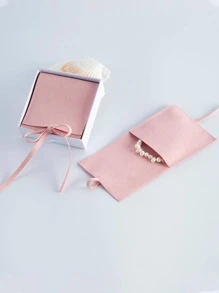 5 piezas/set Bolsa de almacenamiento de joya liso