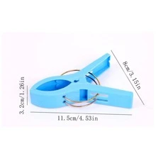 4入組塑膠衣夾 - 彩色 - 查看 7