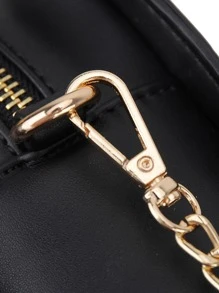 新颖相机形状链条斜挎包女士时尚可爱女孩单肩包钱包和手提包 PU 皮革