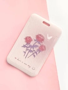 1 hộp đựng thẻ văn phòng in hoa hồng có dây buộc - Hồng - Xem 6