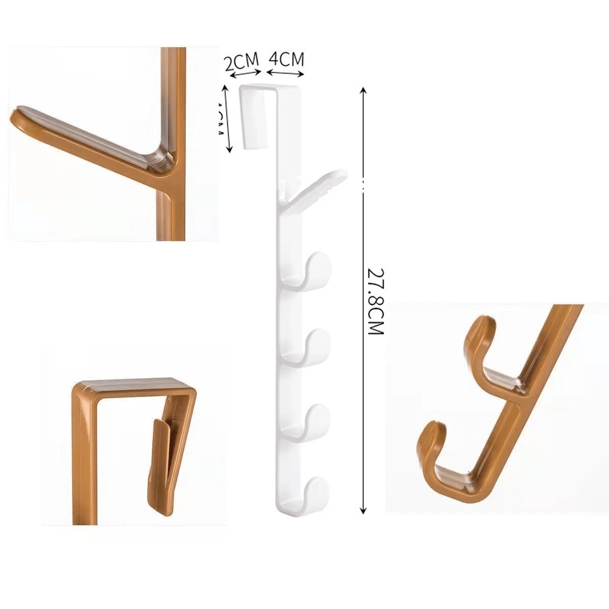 1pc Bedroom Door Hanger Clothes Hanging Rack Over The Door Plastic Home