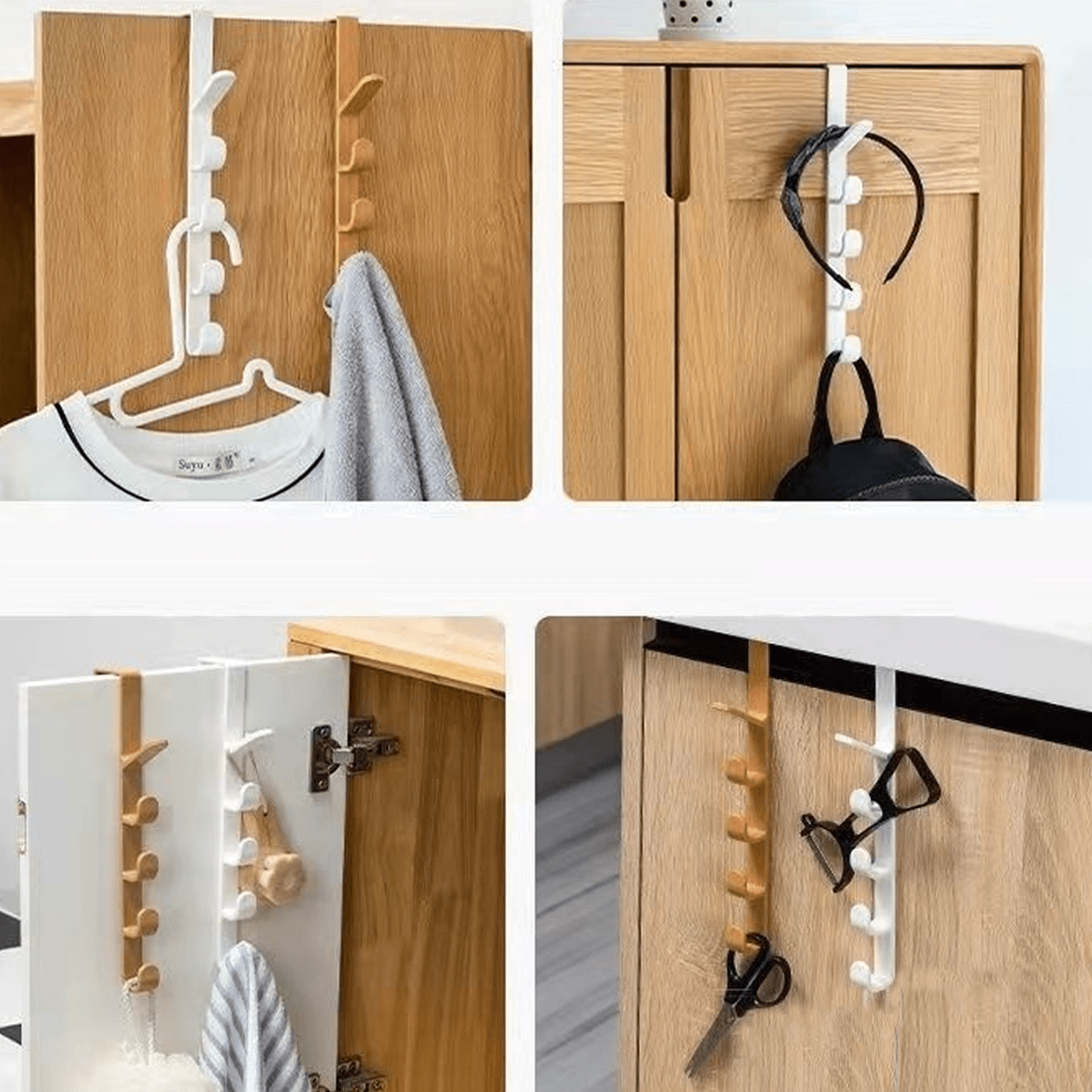 1pc Bedroom Door Hanger Clothes Hanging Rack Over The Door Plastic Home