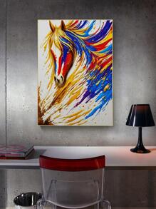 1入組馬圖案無框畫 - 彩色 - 查看 1