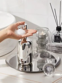 1pc Solid Color Lotion Dispenser Home Bathroom Decor - Silver - View 2