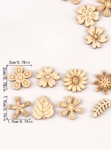 50pcs Flower DIY Pendant - Khaki - View 3
